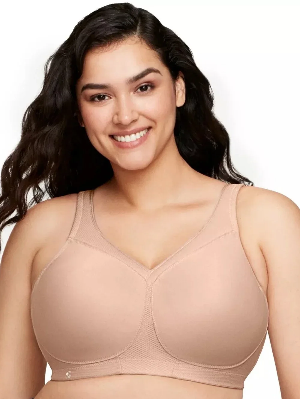 Glamorise Womens MagicLift Seamless Sports Wirefree Bra 1006 Café 38DD WL23